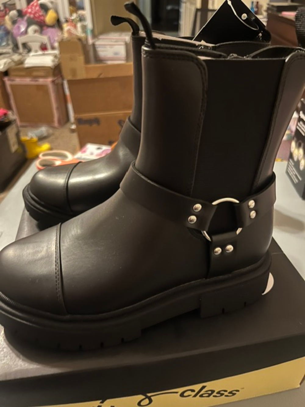 Art Class Crosby Boots Black Buckle Ankle Boots